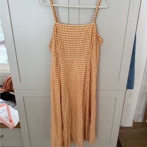 Gap Size 12 Gingham Orange Dress